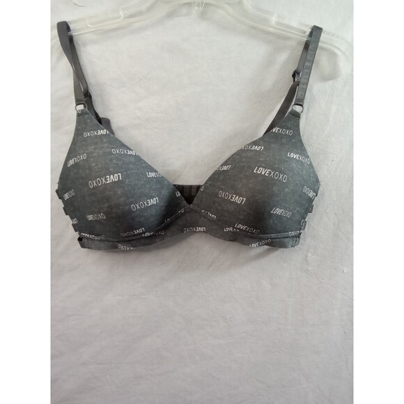 XOXO Other - Xoxo Bra Gray White Lettering 34C‎